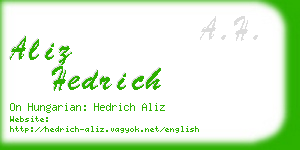 aliz hedrich business card